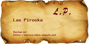 Lax Piroska névjegykártya